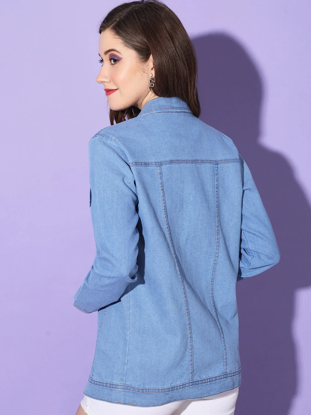 Denim Jacket with Button Closure