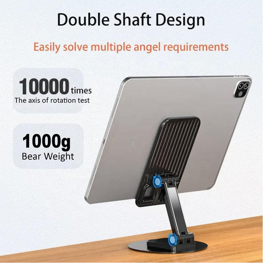 Mobile Stand with Tabletop Grip and Stable Support, 360° Rotating Holder